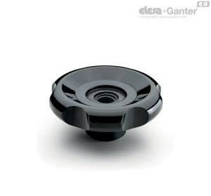 VL.140-FP-A-M Manípulos de roseta Cubo com furo passante roscado