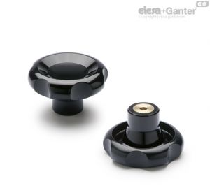 VL.155-B Lobe knobs Brass boss, plain or threaded hole