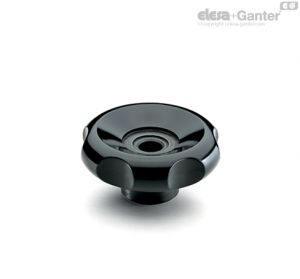 VL.640-FP-A Manípulos de roseta de aço com óxido preto e furo passante rebaixado