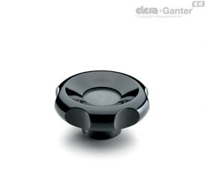 VL.640-FP Manípulos de roseta Cubo de aço de óxido preto, não furado