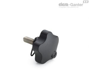 VLS-SST-p-RC Manípulos de roseta de segurança Perno roscado