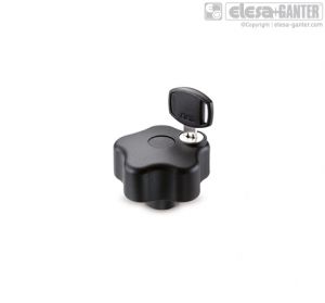 VLSK-B Safety lobe knobs boss, threaded hole, with cap