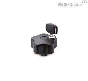 VLSK-SST Safety lobe knobs Stainless steel boss, threaded hole, with cap