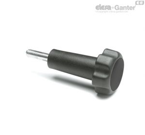VTL-p Lobe knobs Zinc-plated steel threaded stud