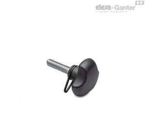 VTT-p-RC Lobe knobs with solid section Zinc-plated steel threaded stud