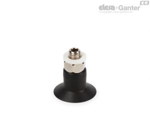 VVA-17-T-N Ventosas planas a vácuo com encaixe Borracha de silicone, com suporte