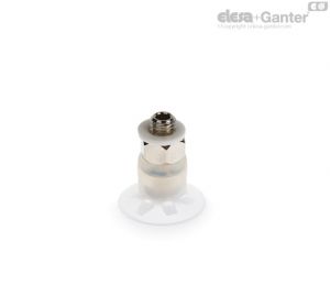 VVA-17-T-S Ventosas planas a vácuo com encaixe Borracha natural, com suporte