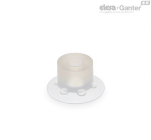 VVA-18-S Ventosas planas a vácuo com encaixe Borracha de silicone, sem suporte