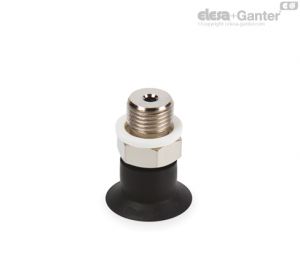 VVA-18-T-A Ventosas planas a vácuo com encaixe Borracha resistente a óleo, com suporte