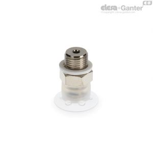 VVA-18-T-S Ventosas planas a vácuo com encaixe Borracha de silicone, com suporte