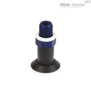 VVA-27-T-A Ventosas planas a vácuo com encaixe Borracha resistente a óleo, com suporte
