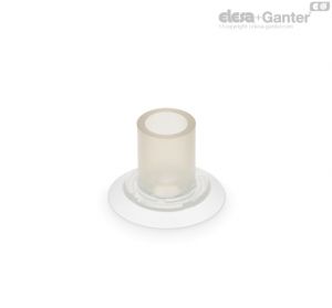VVA-30-L-S Ventosas planas a vácuo com encaixe Borracha de silicone com labirinto alto, sem suporte