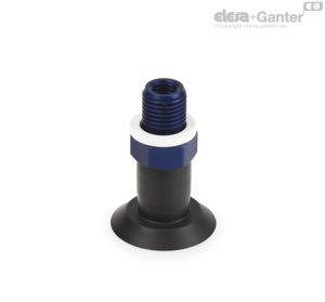 VVA-30-T-N Ventosas planas a vácuo com encaixe Borracha natural, com suporte