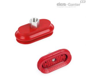 VVE Ventosas planas elípticas com um fole - High Grip
