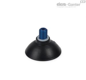 VVI-45-T-A Flat Cup-shaped vacuum cups Oil-proof rubber, with support