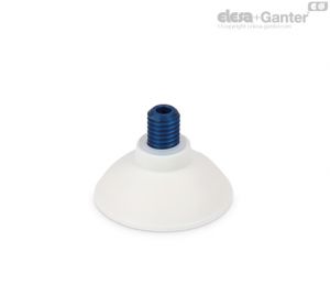 VVI-45-T-S Flat Cup-shaped vacuum cups Silicone rubber, with support