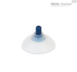 VVI-60-T-S Flat Cup-shaped vacuum cups Silicone rubber, with support