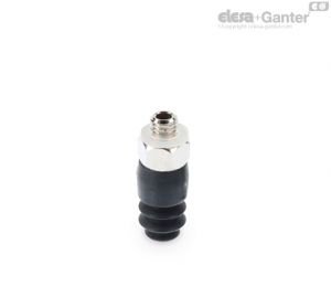 VVL-06-T-N Mini bellows vacuum cups for food packaging Natural rubber, with support