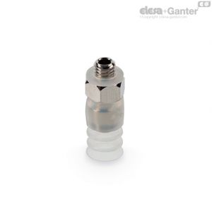 VVL-08-T-S Mini ventosas de fole de vácuo para embalagens de alimentos Borracha de silicone, com suporte