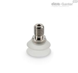 VVL-18-T-S Ventosas de fole de vácuo para embalagens de alimentos Borracha de silicone, com suporte