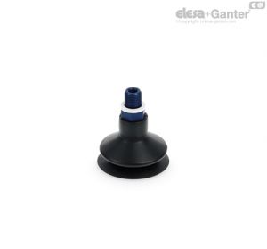 VVL-75-T-A Bellows vacuum cups for food packaging Oil-proof rubber, with support