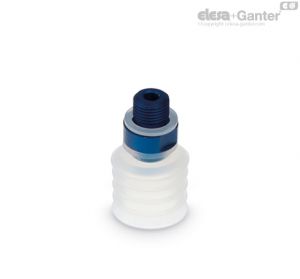 VVM-20-T-S Multi-Bellows Round vacuum cups for food packaging Silicone rubber, with support