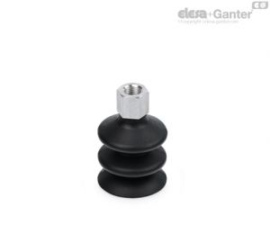 VVP-60-T-A Round vacuum cups with double bellows Oil-proof rubber