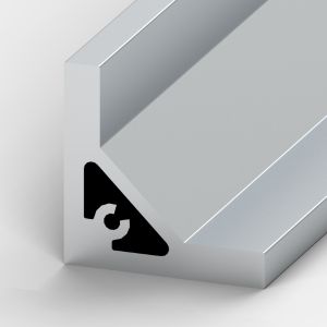 Perfil de aluminio esquinero 50x50x9mm