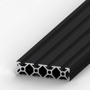 Perfil de alumínio anodizado preto 20x80 10 rasgos