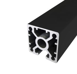Perfil de aluminio anodizado negro 40x40 1 ranura