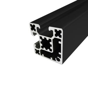Perfil de aluminio anodizado negro 40x40 2 ranuras Adyacentes