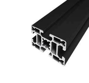 Perfil de aluminio anodizado negro 40x60 4 ranuras