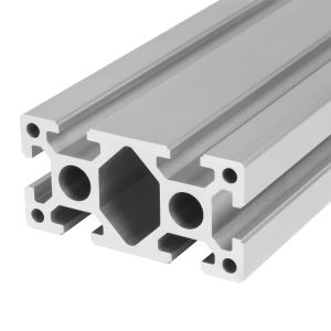 Perfil de aluminio 40x80 de 6 ranuras reforzado
