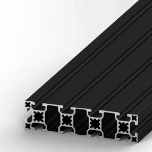 Perfil de aluminio anodizado negro 40X160 10 ranuras