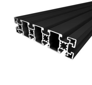 Perfil de alumínio anodizado preto 45x180 10 rasgos