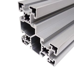 Perfil de aluminio 80x80, longitud normal, 8 ranuras