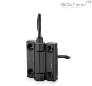 CFM-PC-SH-F-A+B Bisagras Orificios pasantes para tornillos de cabeza avellanada, cable de salida superior 3,5m, con conector de salida posterior 1,5m
