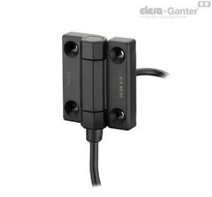 CFM-PC-SH-F-C+B Bisagras Orificios pasantes para tornillos de cabeza avellanada, cable de salida inferior 3,5m, con conector de salida posterior 1,5m