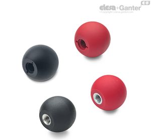 DIN 319-KT Empuñaduras esféricas Plástico
