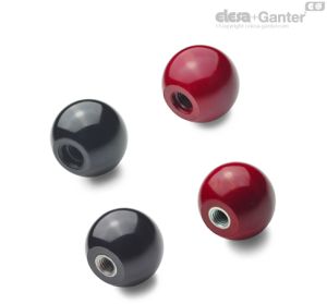 DIN 319-KU Empuñaduras esféricas Plástico