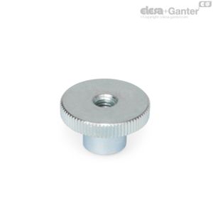 DIN 466-ZB Tuercas moleteadas Zincado brillante