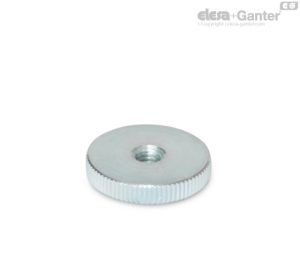 DIN 467-ZB Tuercas moleteadas Zincado brillante