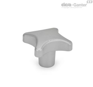 DIN-6335-NI Pomos Acero inoxidable, sin agujero, solo fundición