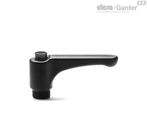 ERW-SST Empuñaduras planas graduables Casquillo de acero inoxidable, agujero roscado