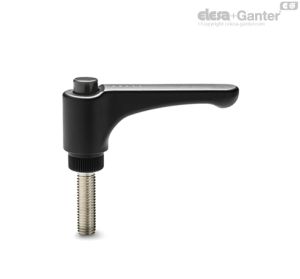 ERW-SST-p Empuñaduras planas graduables Espárrago roscado de acero inoxidable