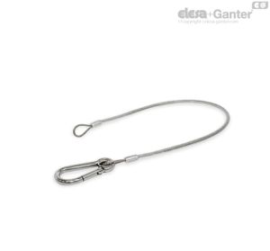 GN 111.2-K Cables de retención Con mosquetón y bucle