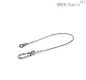 GN 111.2-L Cables de retención Con mosquetón y orejeta