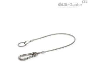 GN 111.2-M Cables de retención Con mosquetón y argolla
