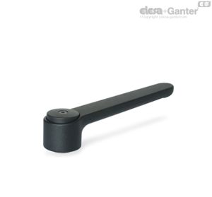 GN 126.1 Manillas graduables planas con inserto de seguridad roscado