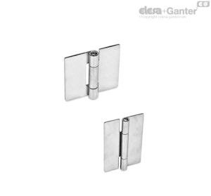 GN 136-NI-SVE Bisagras de chapa metálica Acero inoxidable NI, cuadrada o alargada verticalmente